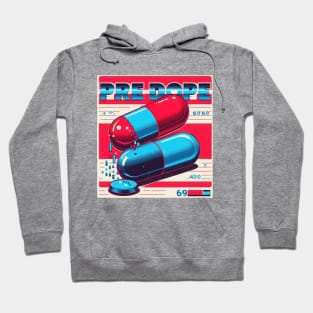 PREDOPE Red & Blue Retro Pill 420 69 Tee Hoodie